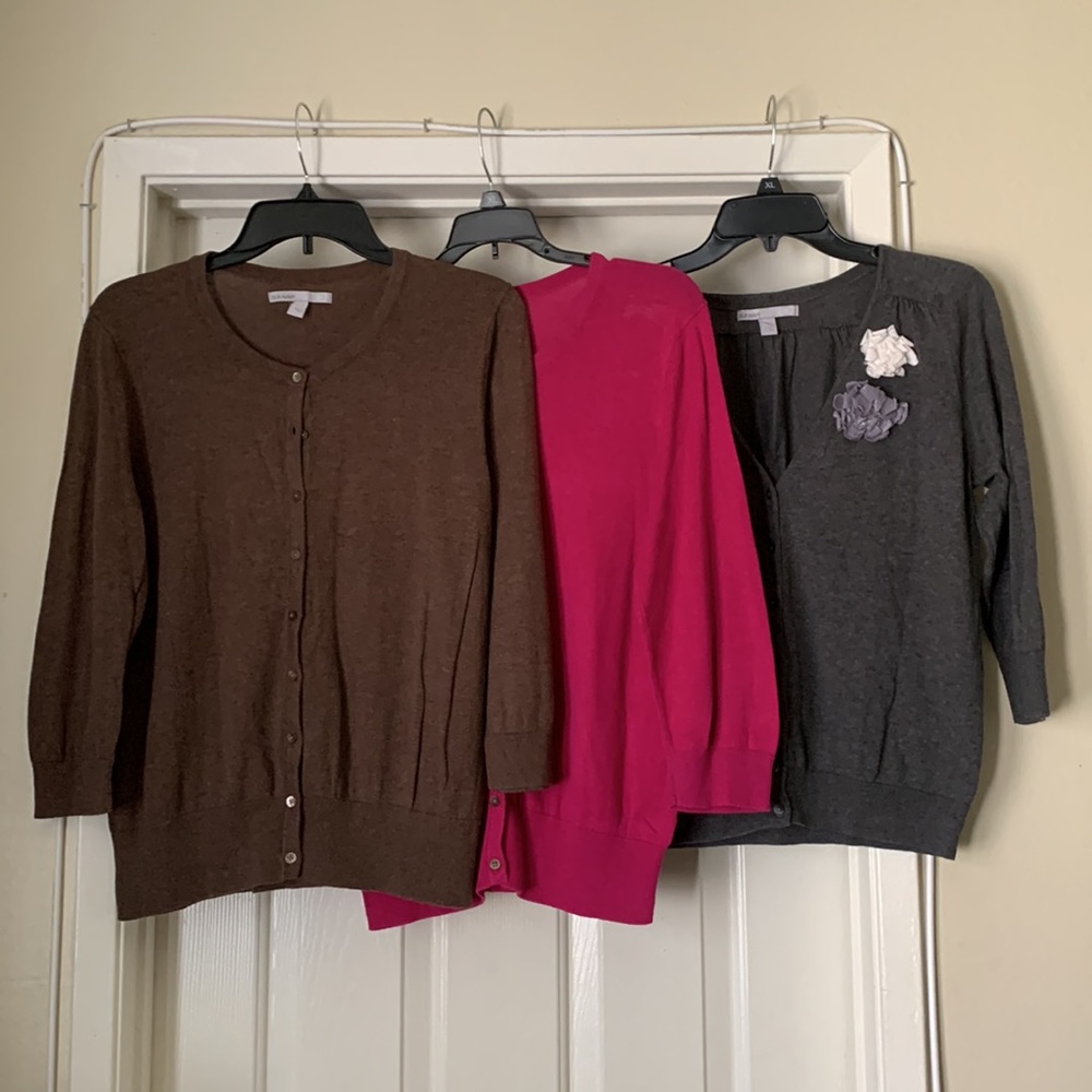 Old Navy Cardigans Bundle Of (3) For Women’s Size L 🩷🌹